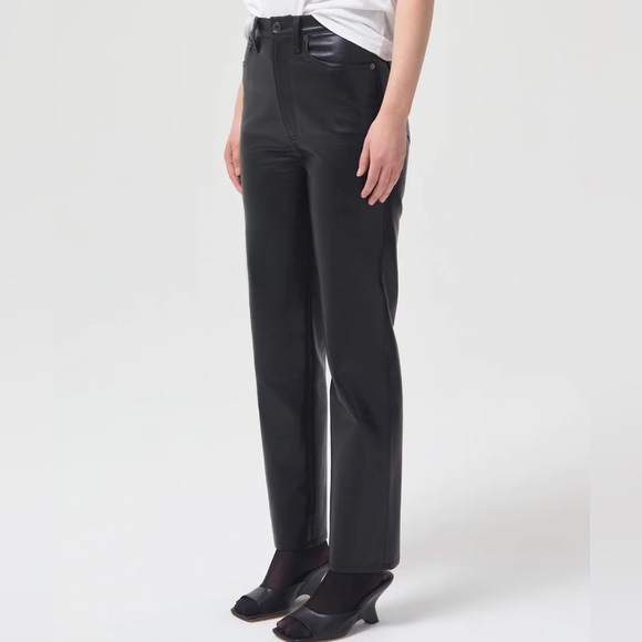 Agolde 90’s Pinch Recycled Leather Pant - 24 - Detox - Picture 3 of 4